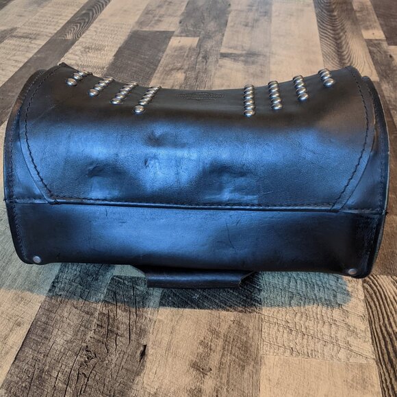 Harley Davidson Heritage Softail Leather Touring Bag Black Saddlebag - Picture 4 of 14